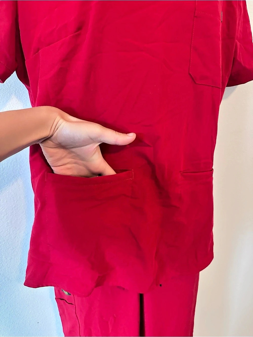 Red Scrub Set Size Small - Picture 3 of 8